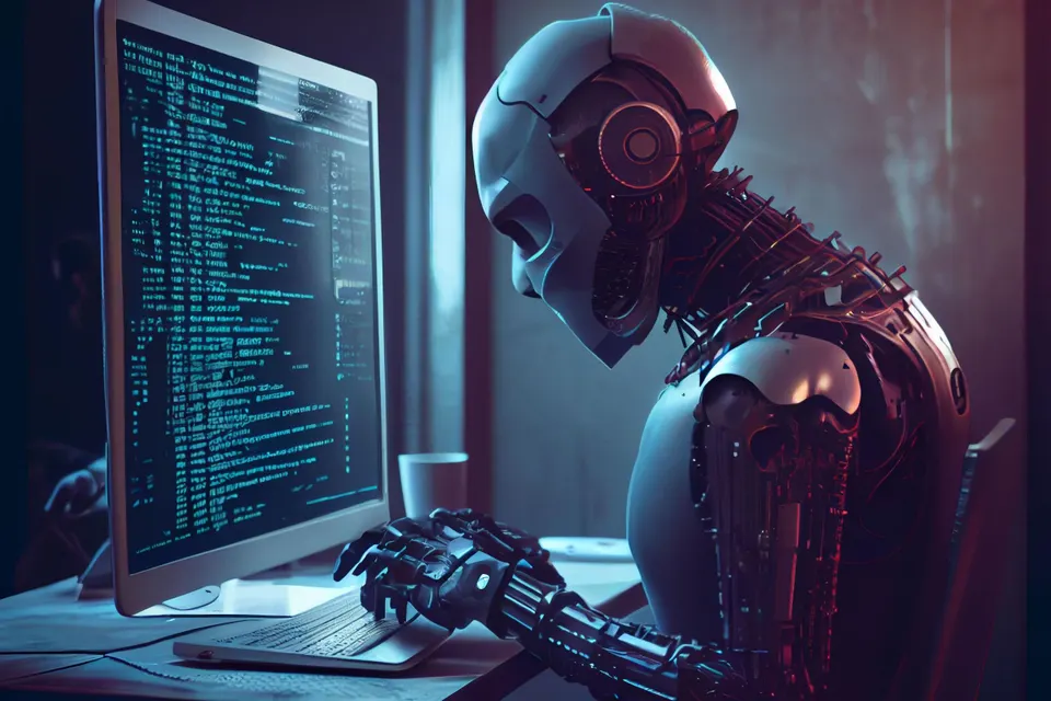 Abstract visualization of artificial intelligence risks