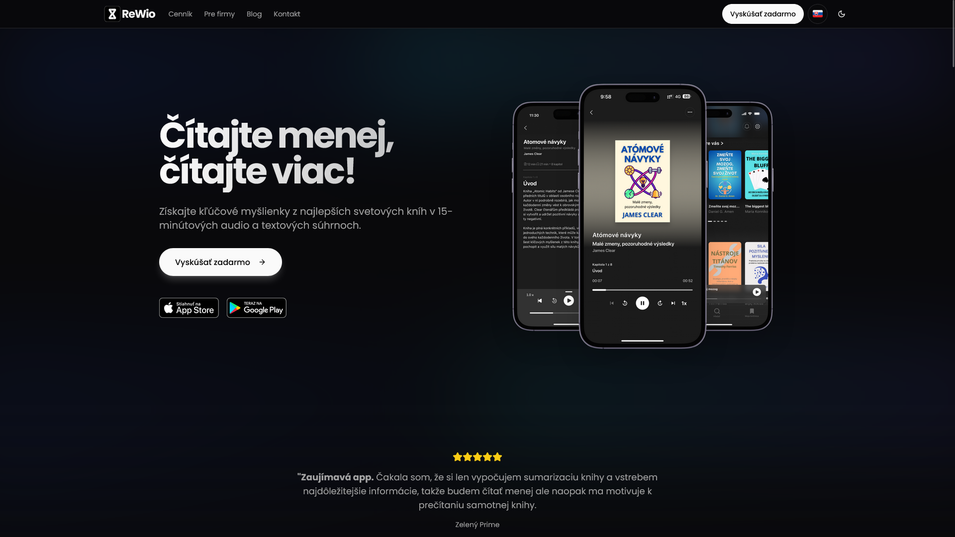 Rewio app screenshot
